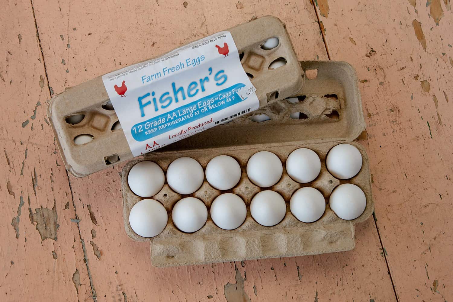 A dozen Fisher's eggs